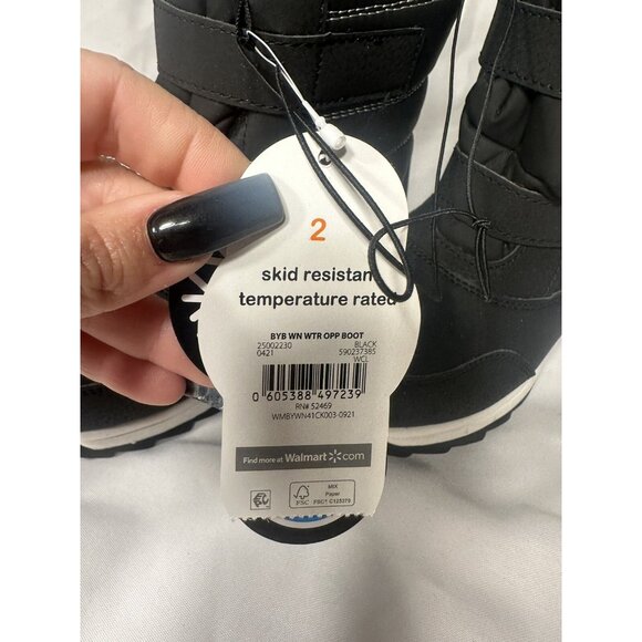 wonder nations boys kids toddler winter snow boots SIZE 2 - Picture 5 of 6